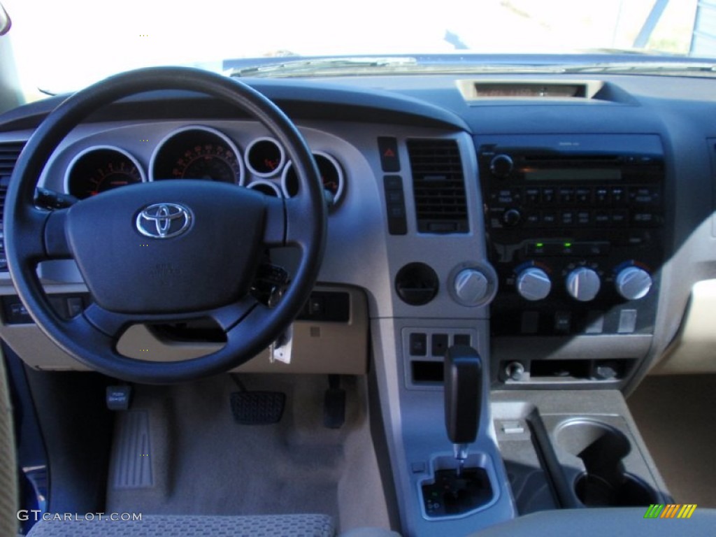 2008 Tundra SR5 Double Cab - Nautical Blue Metallic / Beige photo #39