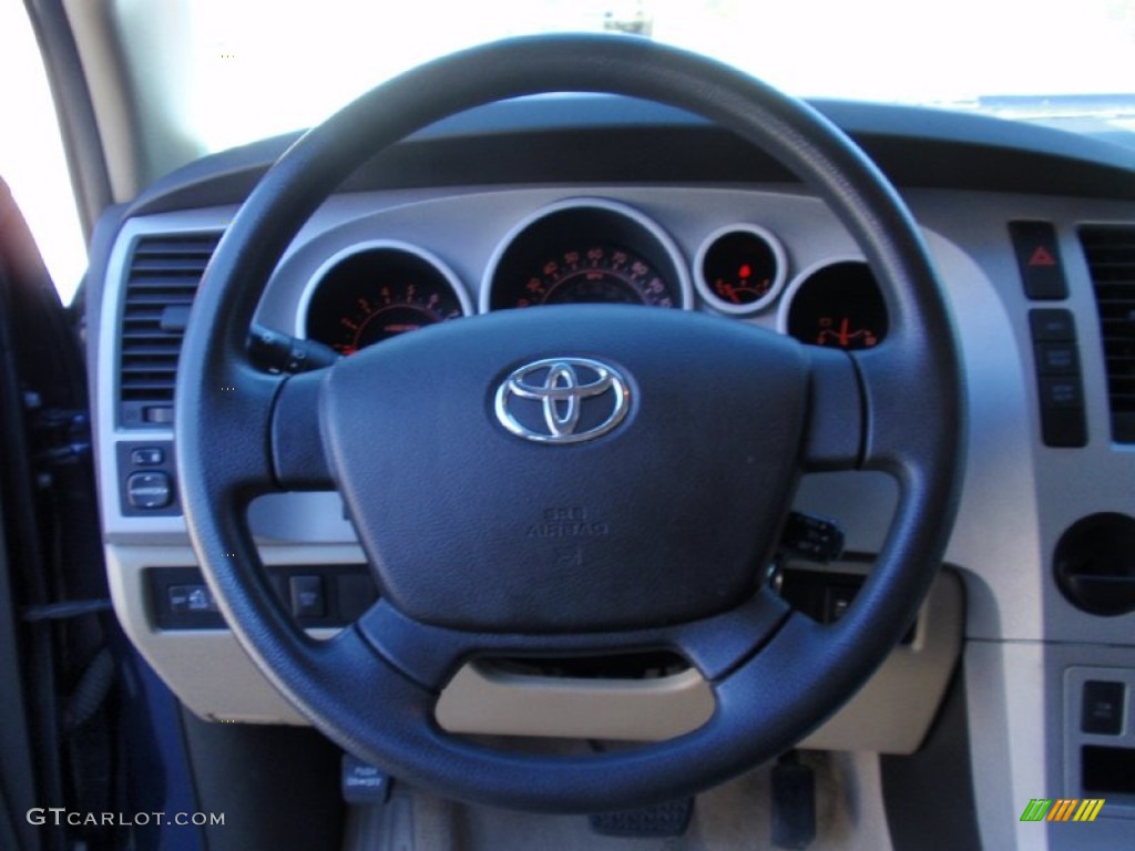 2008 Tundra SR5 Double Cab - Nautical Blue Metallic / Beige photo #41