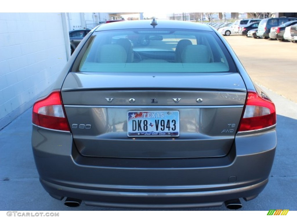 2009 S80 T6 AWD - Oyster Gray Metallic / Sandstone Beige photo #3