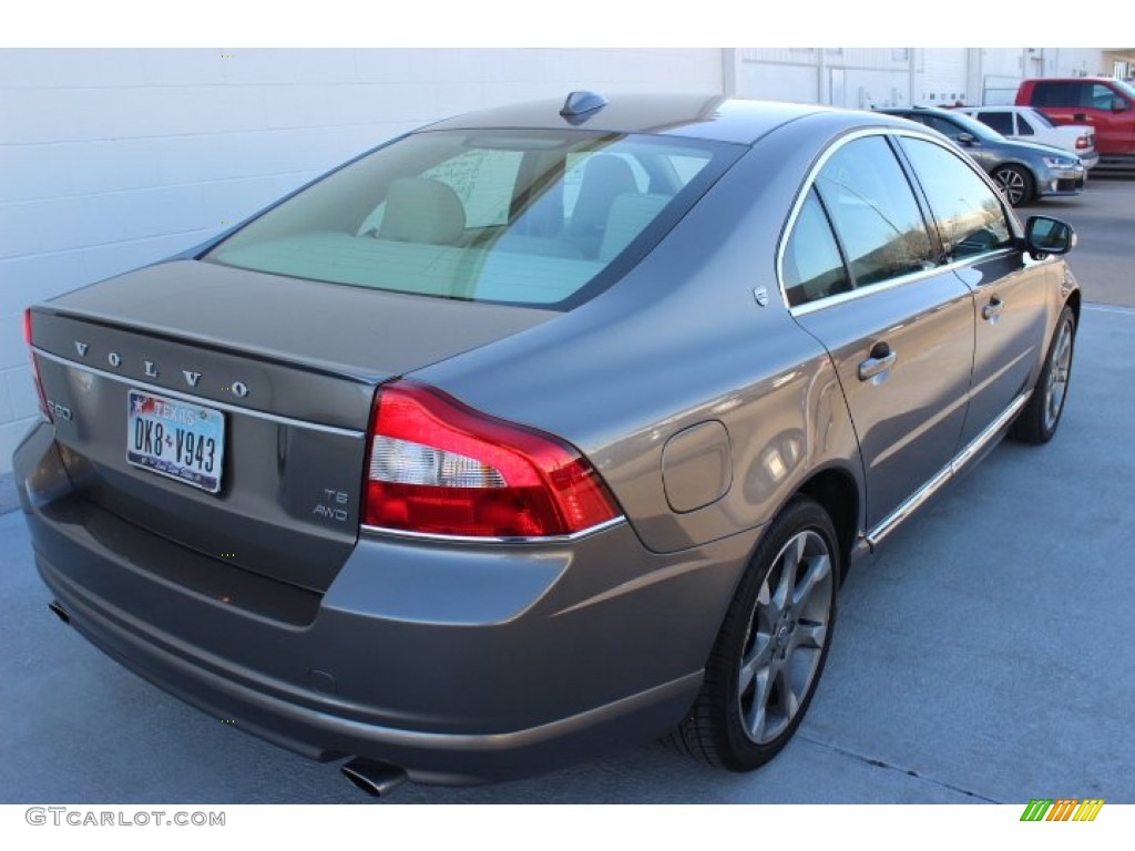 2009 S80 T6 AWD - Oyster Gray Metallic / Sandstone Beige photo #4