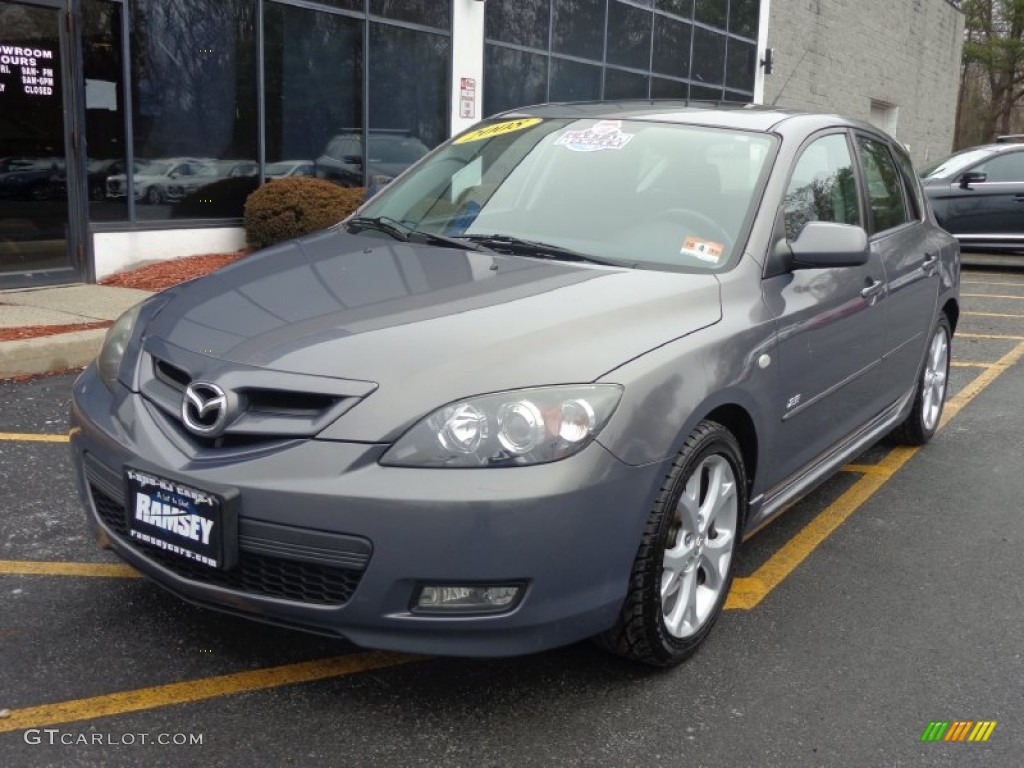 2008 MAZDA3 s Touring Hatchback - Galaxy Gray Mica / Black photo #1