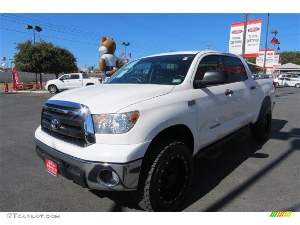 2010 Tundra CrewMax - Super White / Graphite Gray photo #3