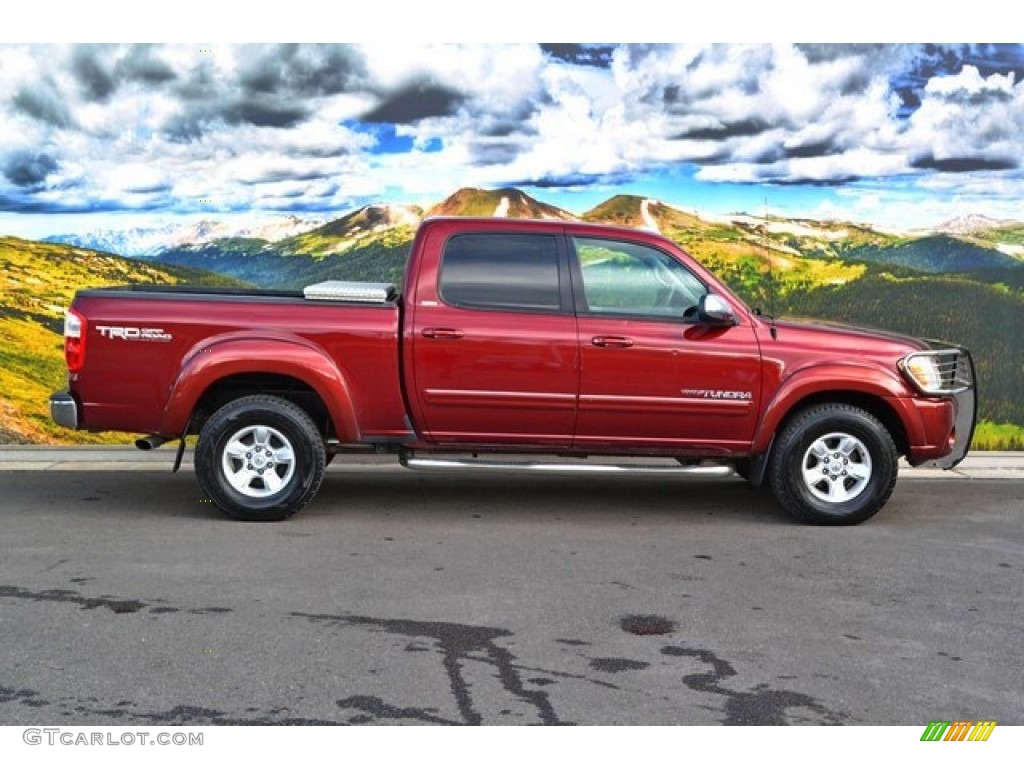 2005 Tundra SR5 Double Cab 4x4 - Salsa Red Pearl / Taupe photo #2