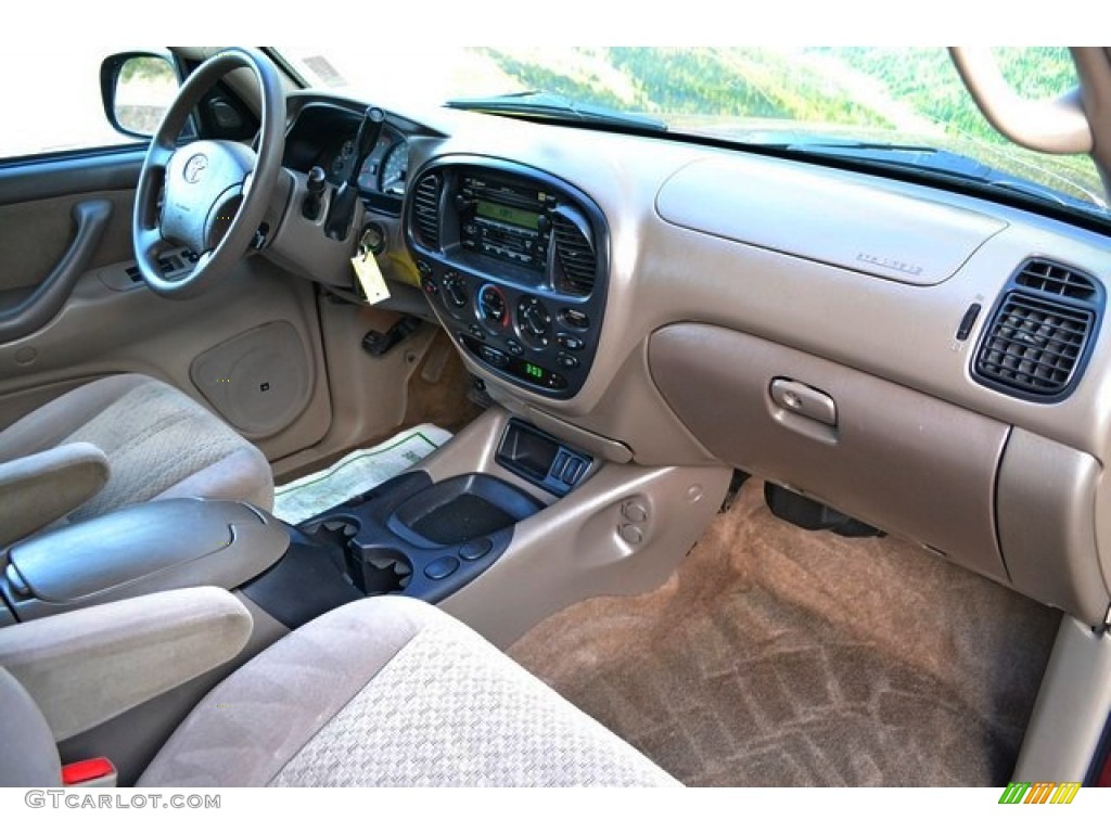 2005 Tundra SR5 Double Cab 4x4 - Salsa Red Pearl / Taupe photo #14