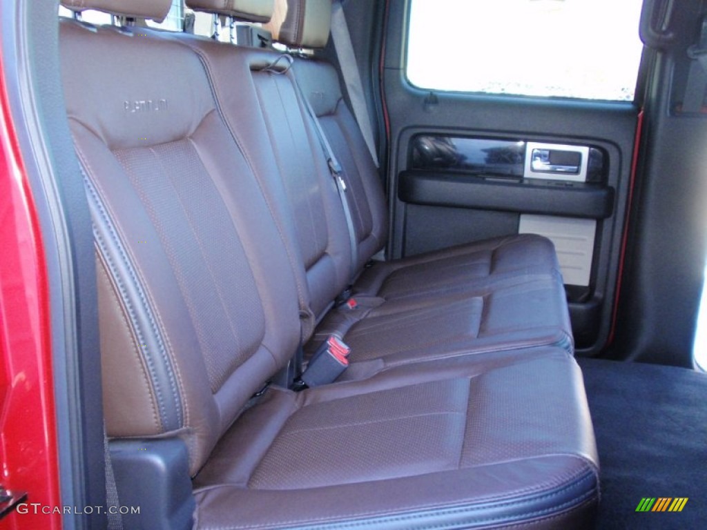 2012 F150 Platinum SuperCrew 4x4 - Red Candy Metallic / Platinum Sienna Brown/Black Leather photo #29