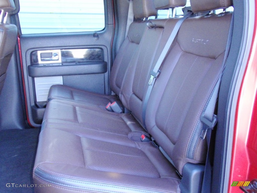 2012 F150 Platinum SuperCrew 4x4 - Red Candy Metallic / Platinum Sienna Brown/Black Leather photo #33