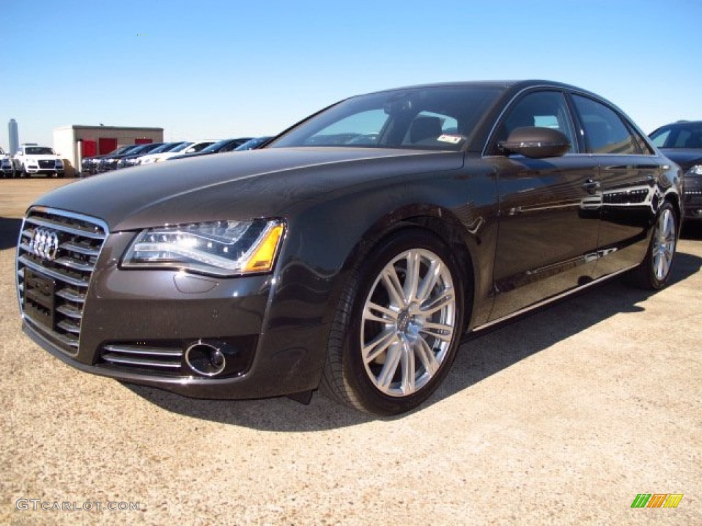 Oolong Gray Metallic 2014 Audi A8 L 3.0T quattro Exterior Photo #89798849