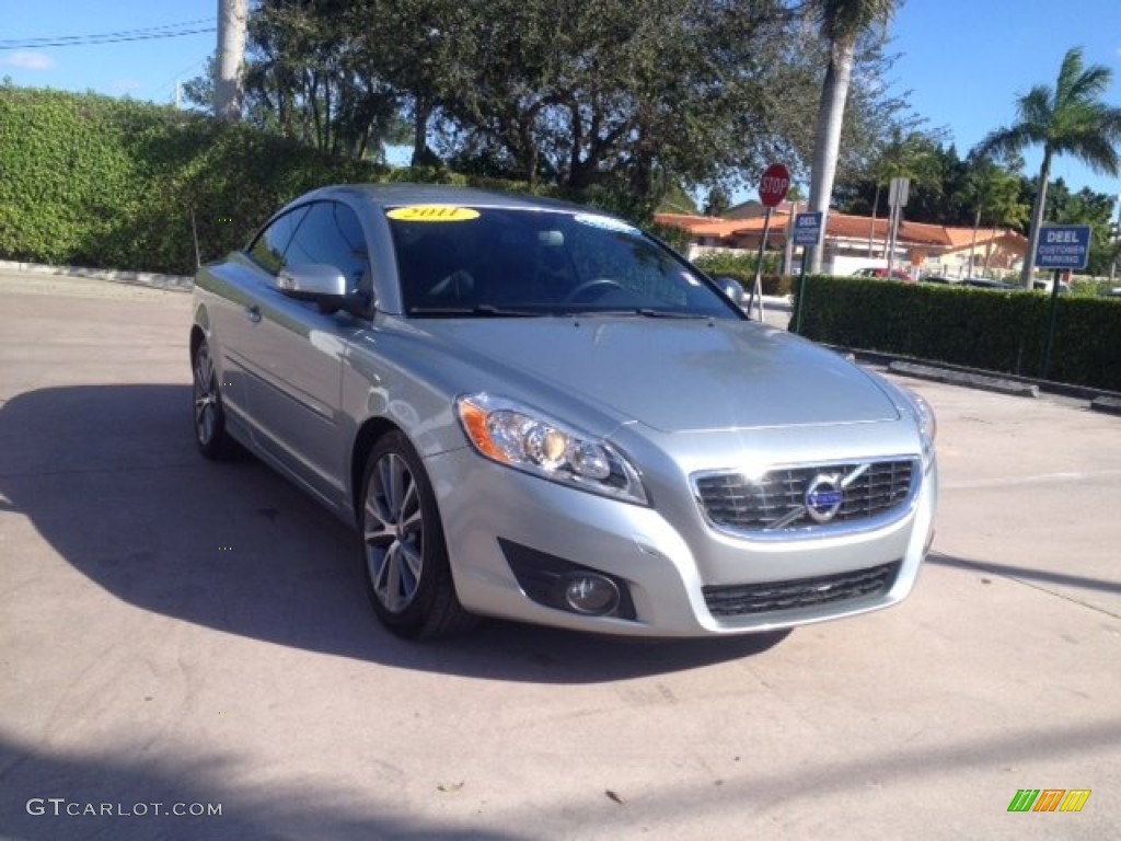 2011 C70 T5 - Electric Silver Metallic / Soverign Hide Off Black Leather/Off Black photo #7