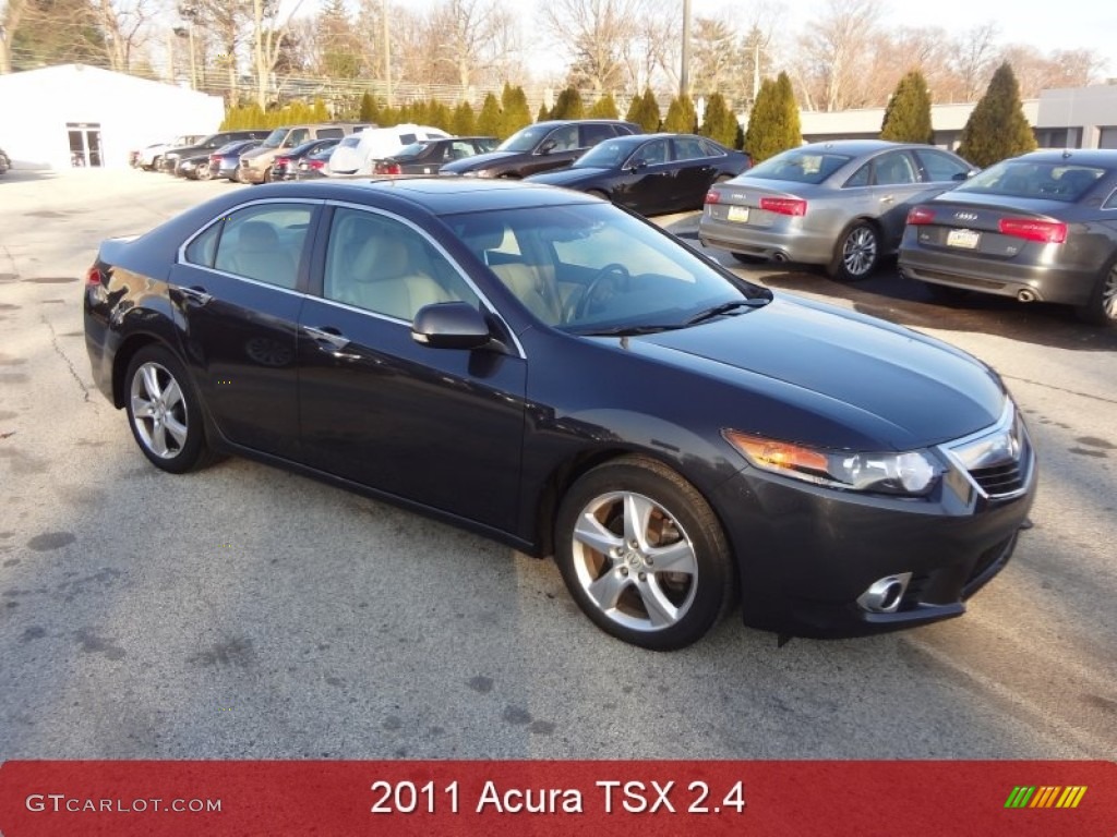 2011 TSX Sedan - Crystal Black Pearl / Taupe photo #1