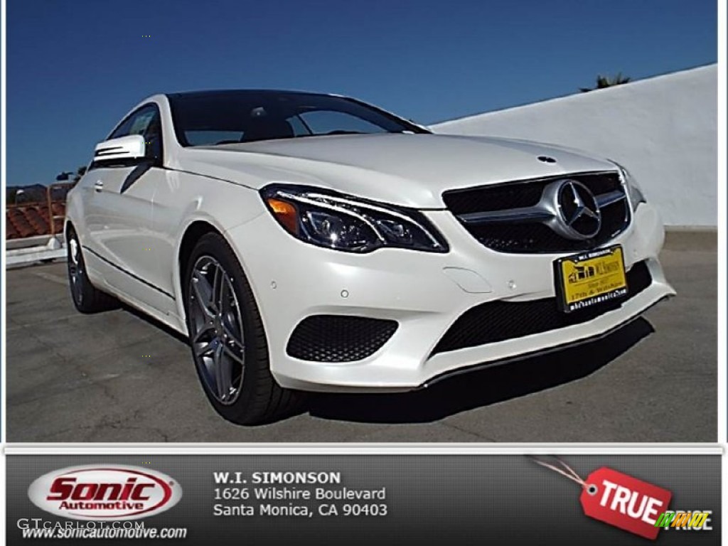 2014 E 350 Coupe - Diamond White Metallic / Black photo #1