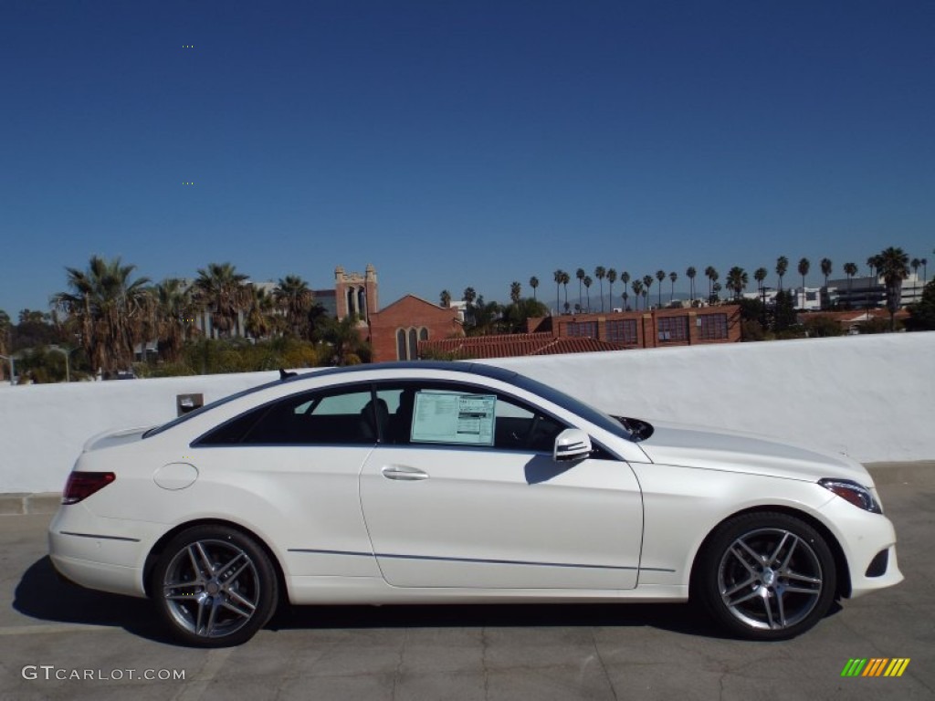 2014 E 350 Coupe - Diamond White Metallic / Black photo #3