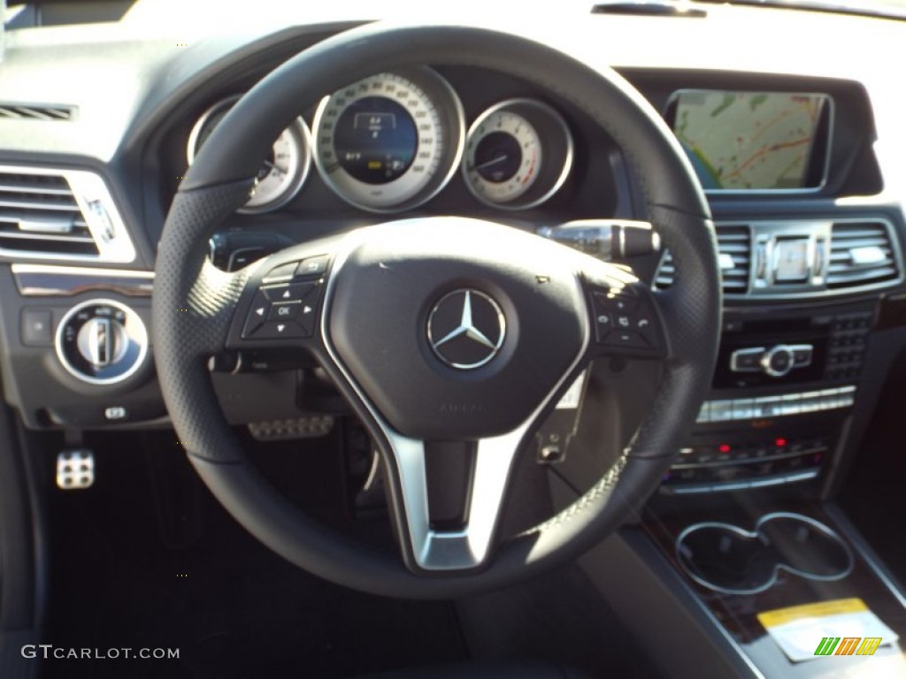 2014 E 350 Coupe - Diamond White Metallic / Black photo #9