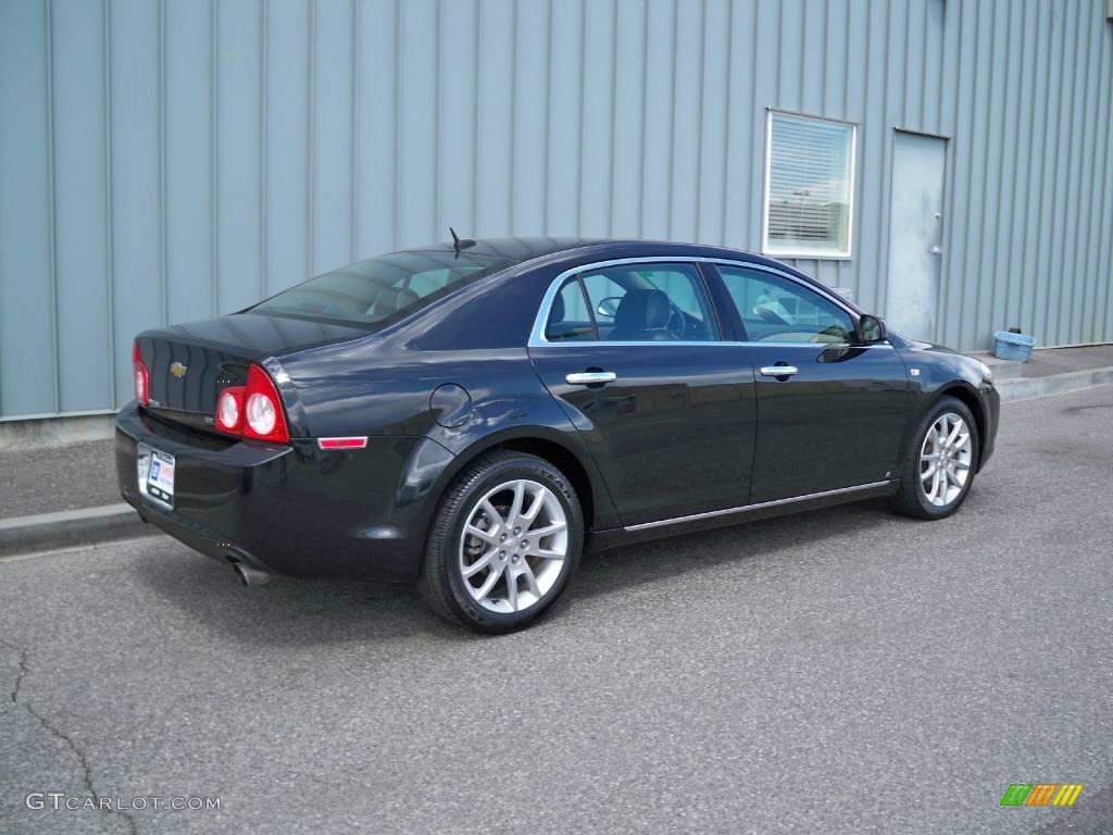 2008 Malibu LTZ Sedan - Black Granite Metallic / Cocoa/Cashmere Beige photo #3