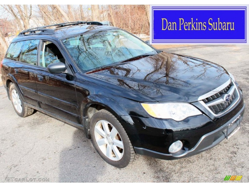 2009 Outback 2.5i Special Edition Wagon - Obsidian Black Pearl / Off Black photo #1