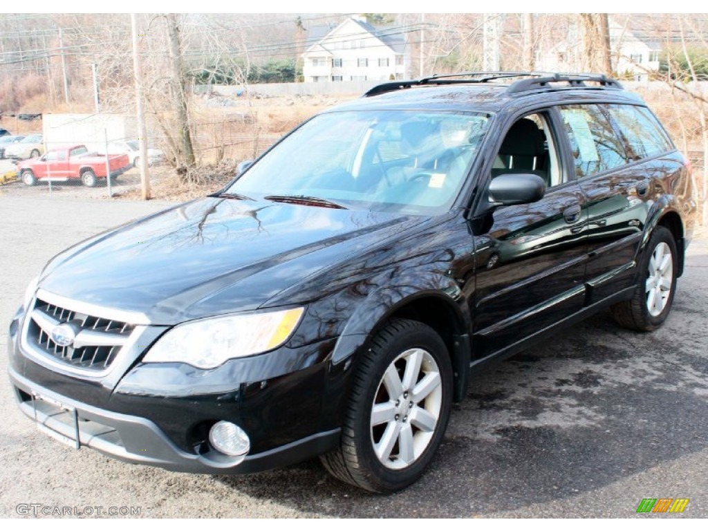 2009 Outback 2.5i Special Edition Wagon - Obsidian Black Pearl / Off Black photo #2