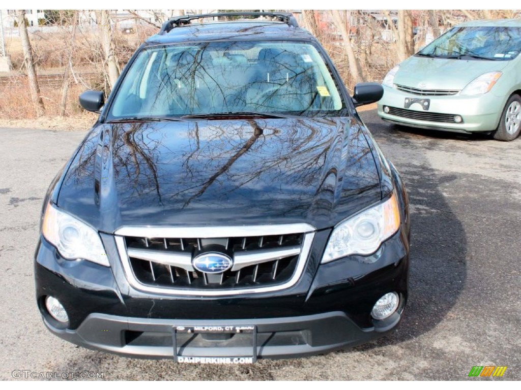 2009 Outback 2.5i Special Edition Wagon - Obsidian Black Pearl / Off Black photo #3