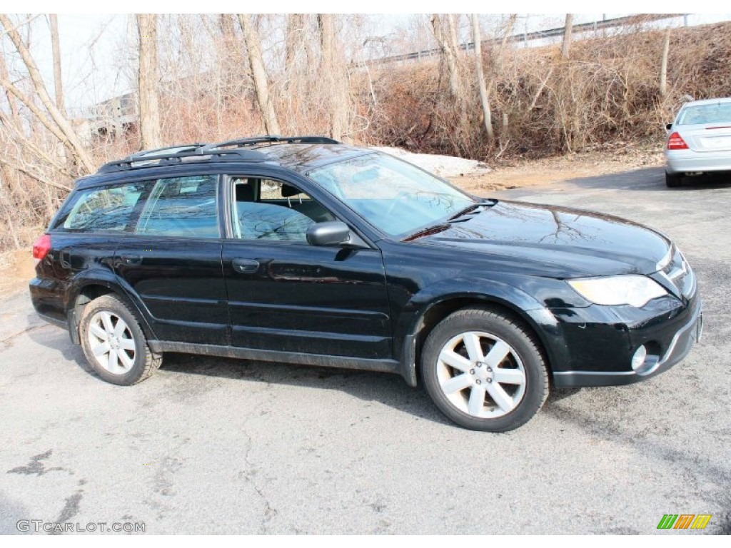 2009 Outback 2.5i Special Edition Wagon - Obsidian Black Pearl / Off Black photo #4