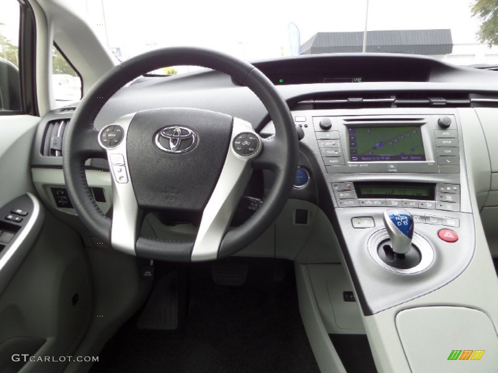 2013 Toyota Prius Four Hybrid Misty Gray Dashboard Photo #89805731