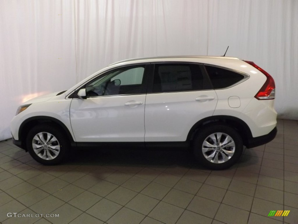 2014 CR-V EX-L - White Diamond Pearl / Beige photo #8