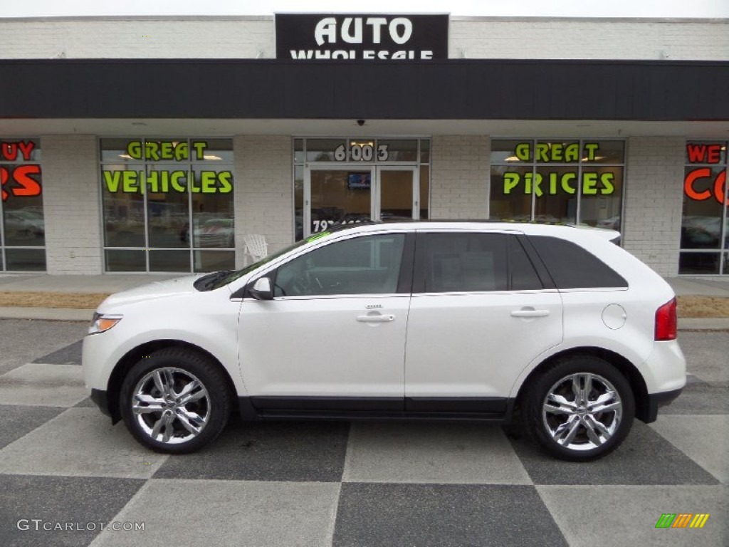 2012 Edge Limited EcoBoost - White Platinum Metallic Tri-Coat / Medium Light Stone photo #1