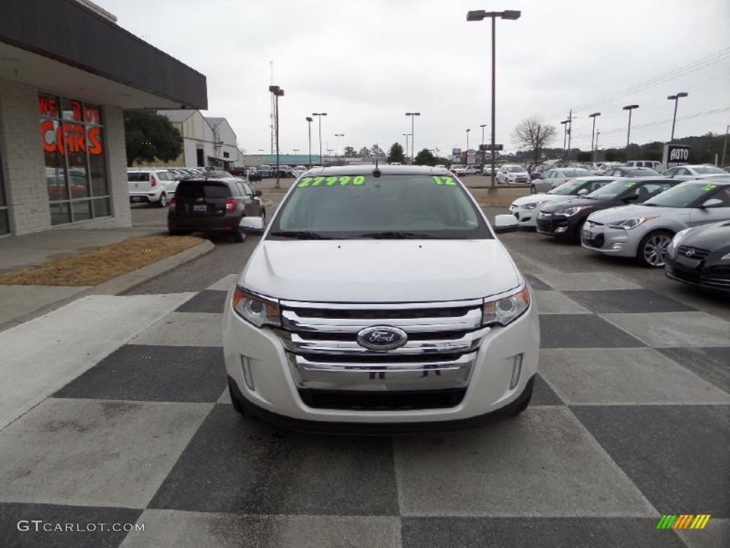 2012 Edge Limited EcoBoost - White Platinum Metallic Tri-Coat / Medium Light Stone photo #2