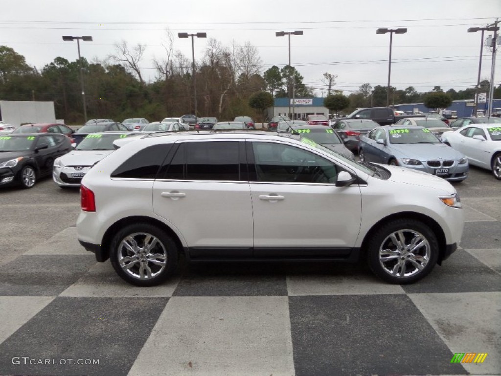 2012 Edge Limited EcoBoost - White Platinum Metallic Tri-Coat / Medium Light Stone photo #3