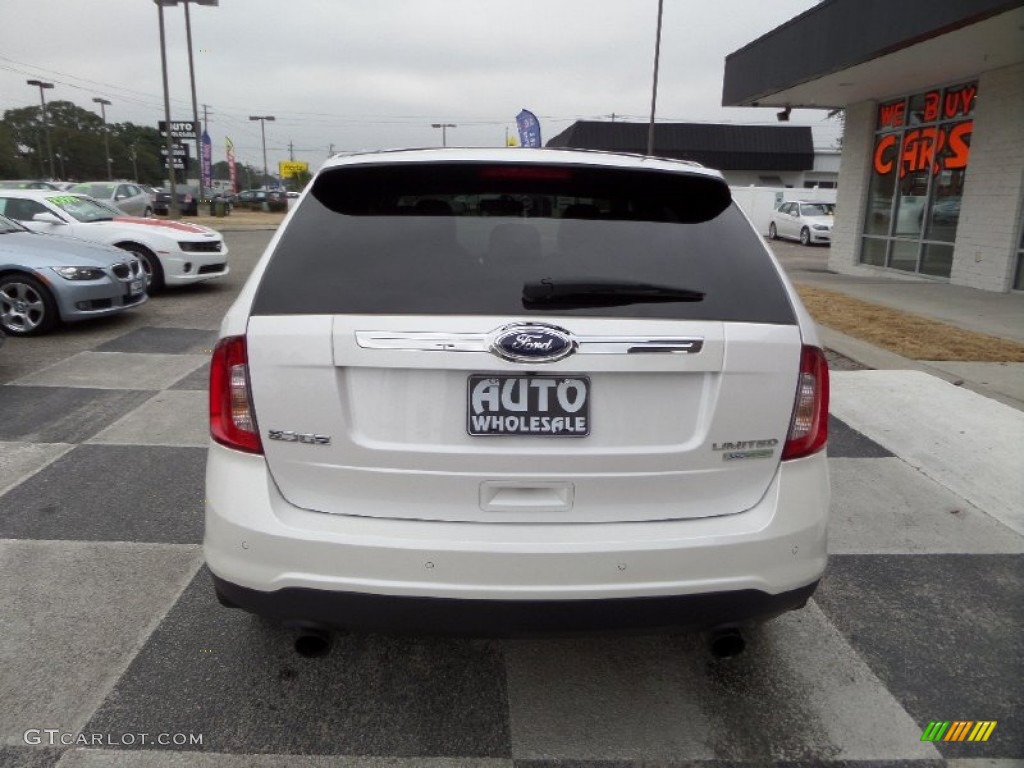 2012 Edge Limited EcoBoost - White Platinum Metallic Tri-Coat / Medium Light Stone photo #4