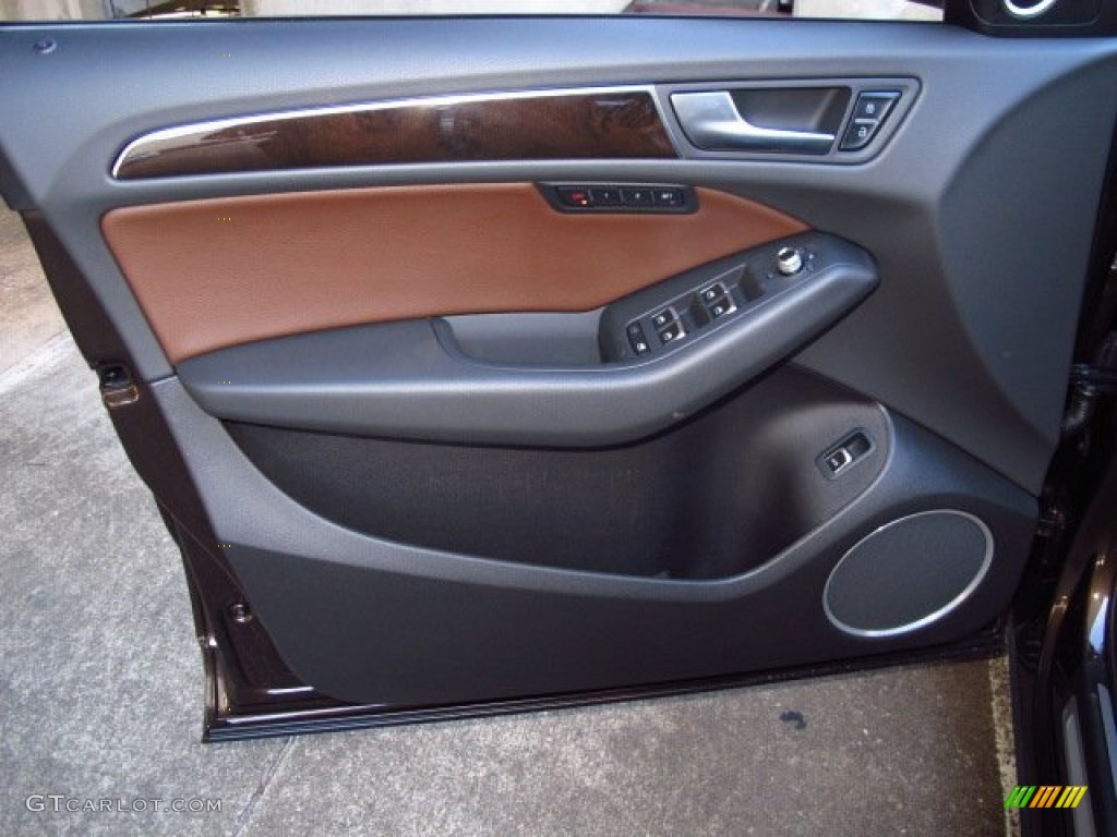 2014 Audi Q5 3.0 TDI quattro Chestnut Brown Door Panel Photo #89807006