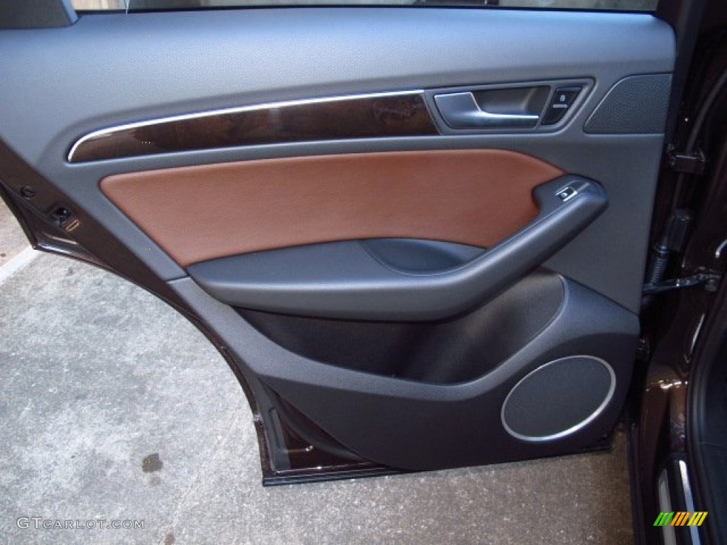 2014 Audi Q5 3.0 TDI quattro Chestnut Brown Door Panel Photo #89807039