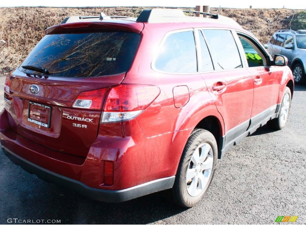 2011 Outback 3.6R Limited Wagon - Ruby Red Pearl / Warm Ivory photo #6