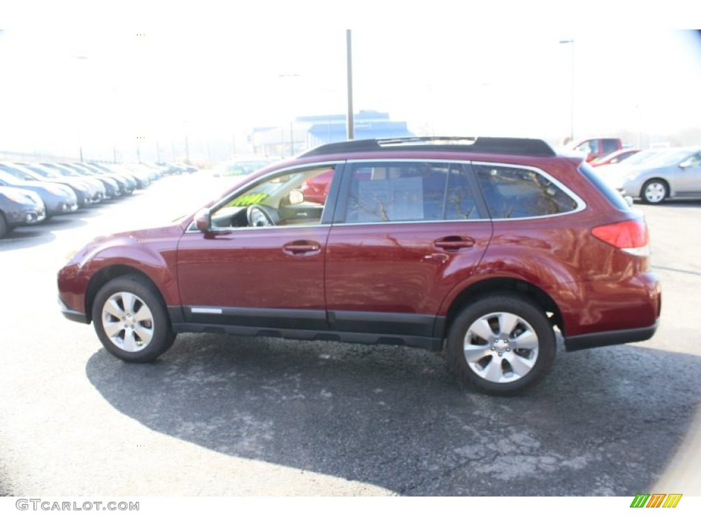 2011 Outback 3.6R Limited Wagon - Ruby Red Pearl / Warm Ivory photo #10