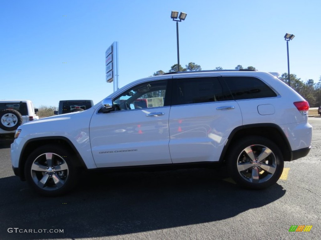 2014 Grand Cherokee Limited - Bright White / New Zealand Black/Light Frost photo #4