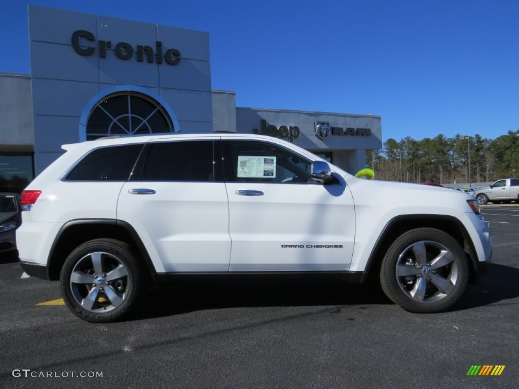 2014 Grand Cherokee Limited - Bright White / New Zealand Black/Light Frost photo #8