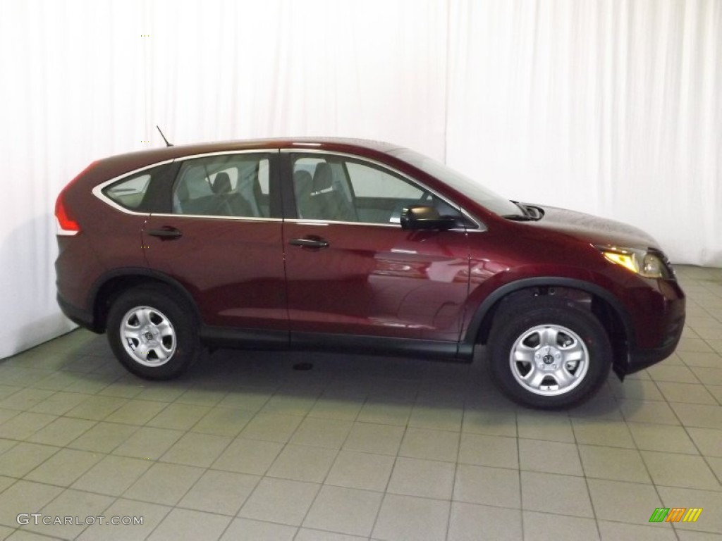 2014 CR-V LX - Basque Red Pearl II / Gray photo #5