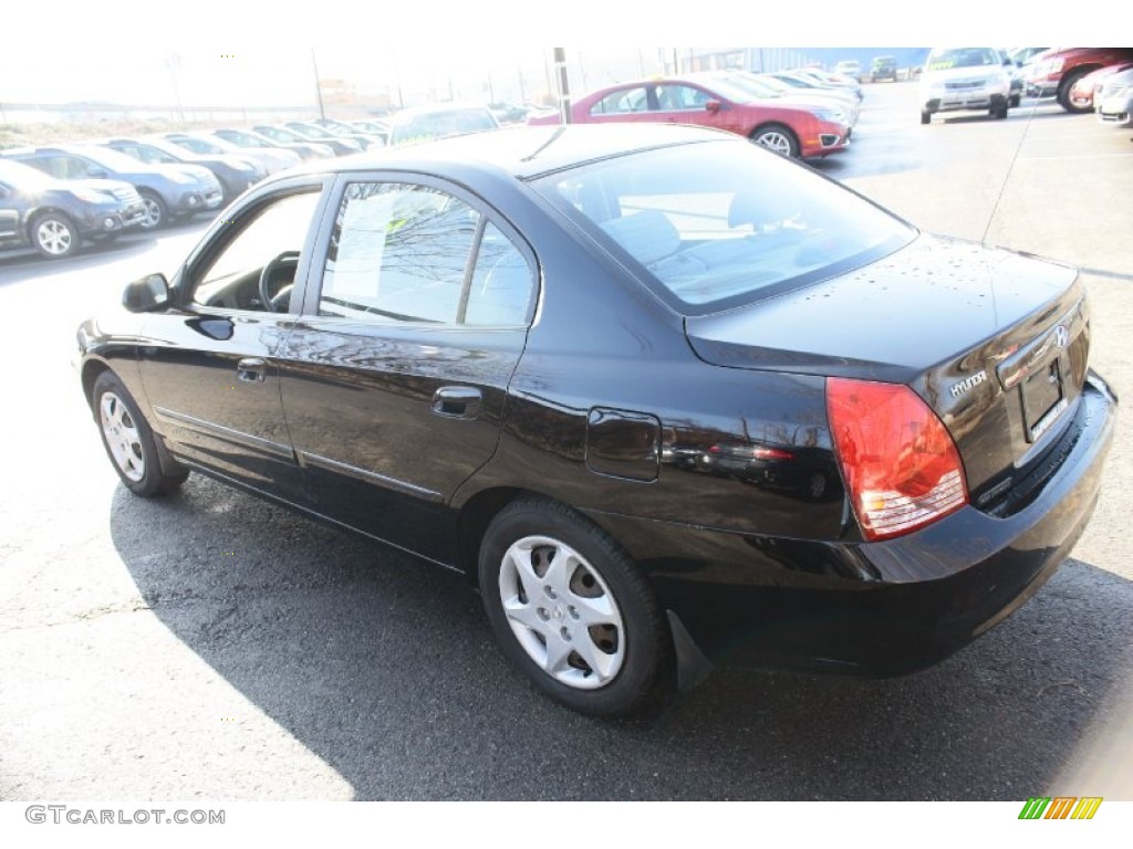 2006 Elantra GLS Sedan - Ebony Black / Gray photo #11