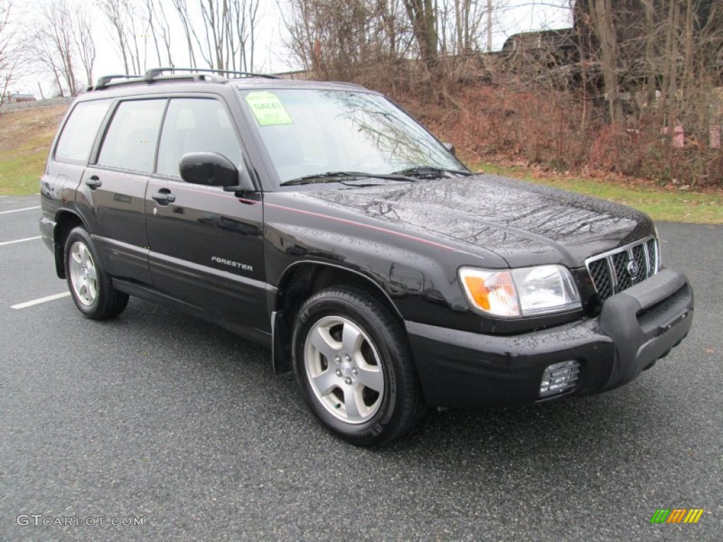 2002 Forester 2.5 S - Black Mica Pearl / Gray photo #4
