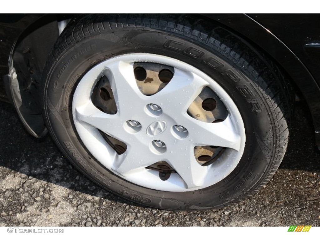 2006 Elantra GLS Sedan - Ebony Black / Gray photo #22
