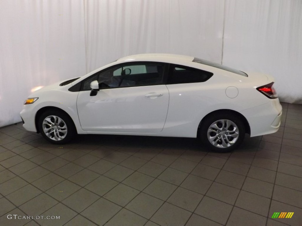 White Orchid Pearl 2014 Honda Civic LX Coupe Exterior Photo #89811083