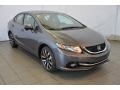 Modern Steel Metallic 2014 Honda Civic EX-L Sedan Exterior
