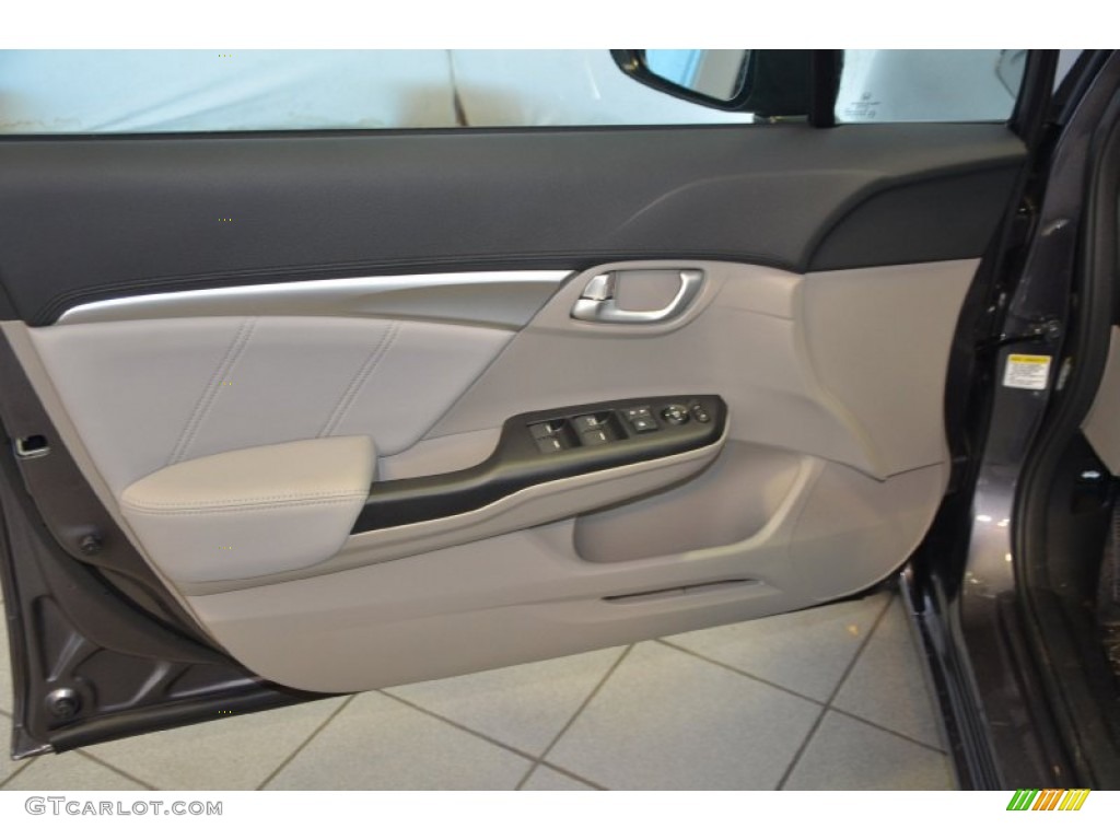 2014 Honda Civic EX-L Sedan Gray Door Panel Photo #89813942