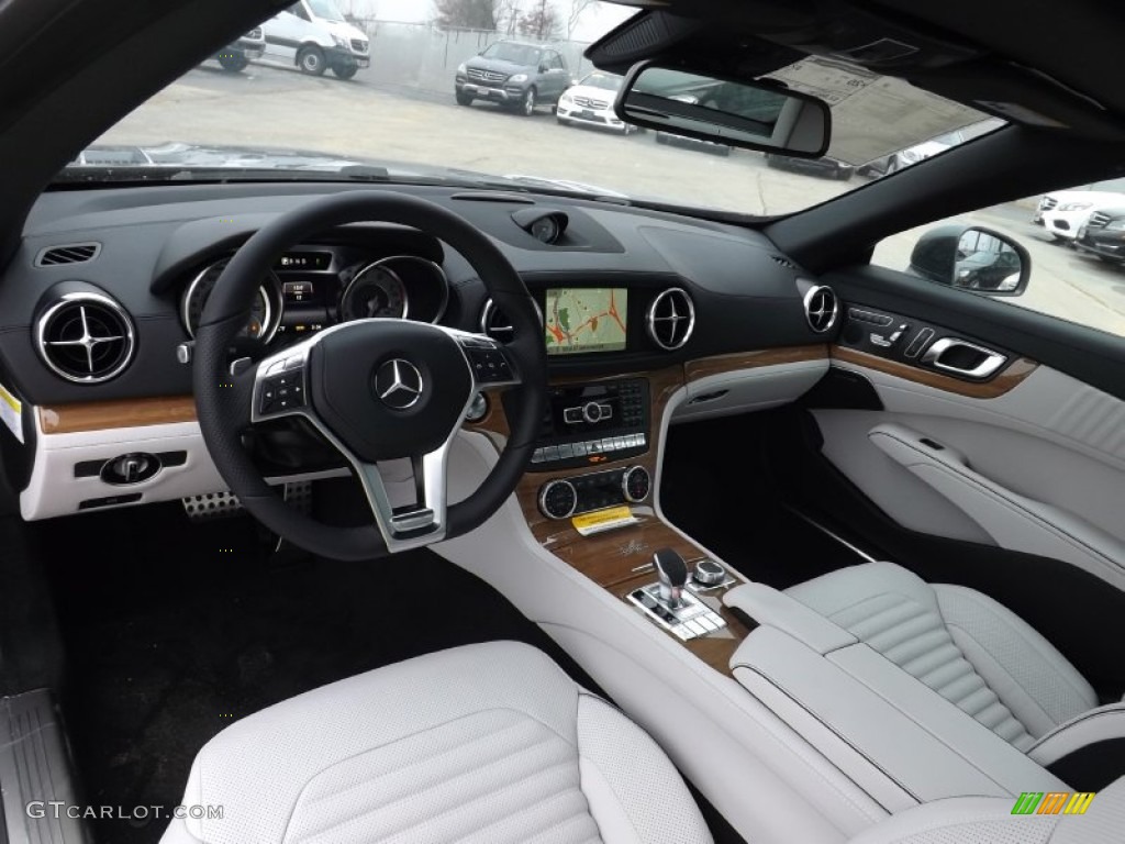 designo Platinum White Interior 2014 Mercedes-Benz SL 550 Roadster Photo #89813960