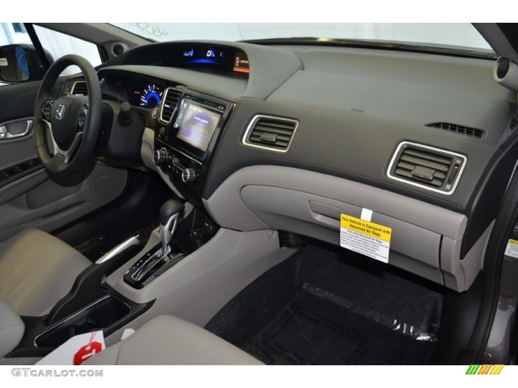 2014 Honda Civic EX-L Sedan Gray Dashboard Photo #89814101