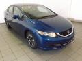 Dyno Blue Pearl 2014 Honda Civic EX Sedan Exterior