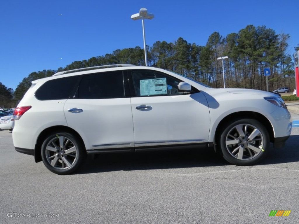 Moonlight White 2014 Nissan Pathfinder Platinum Exterior Photo #89815001