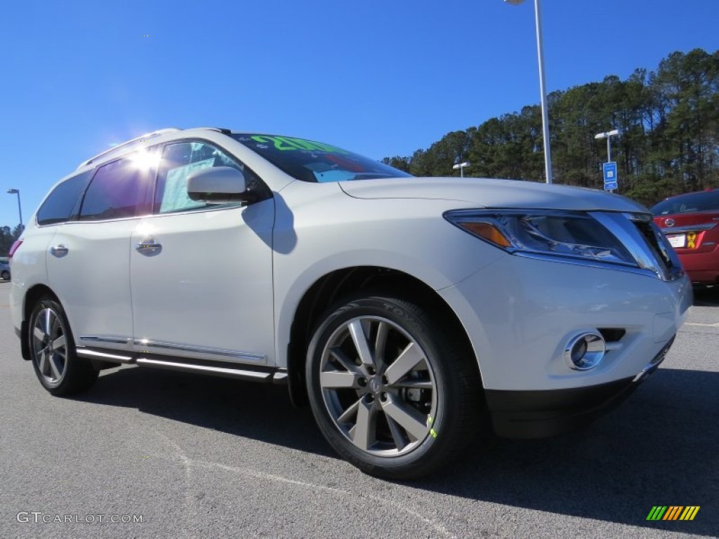 Moonlight White 2014 Nissan Pathfinder Platinum Exterior Photo #89815007