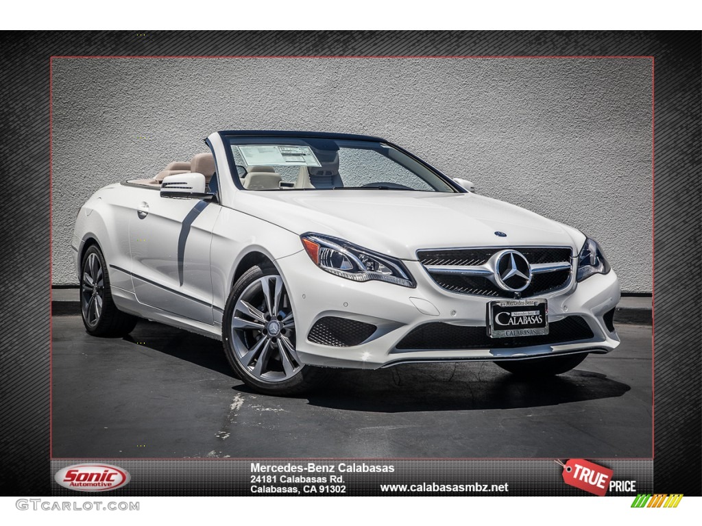 2014 E 350 Cabriolet - Polar White / Silk Beige/Espresso Brown photo #1