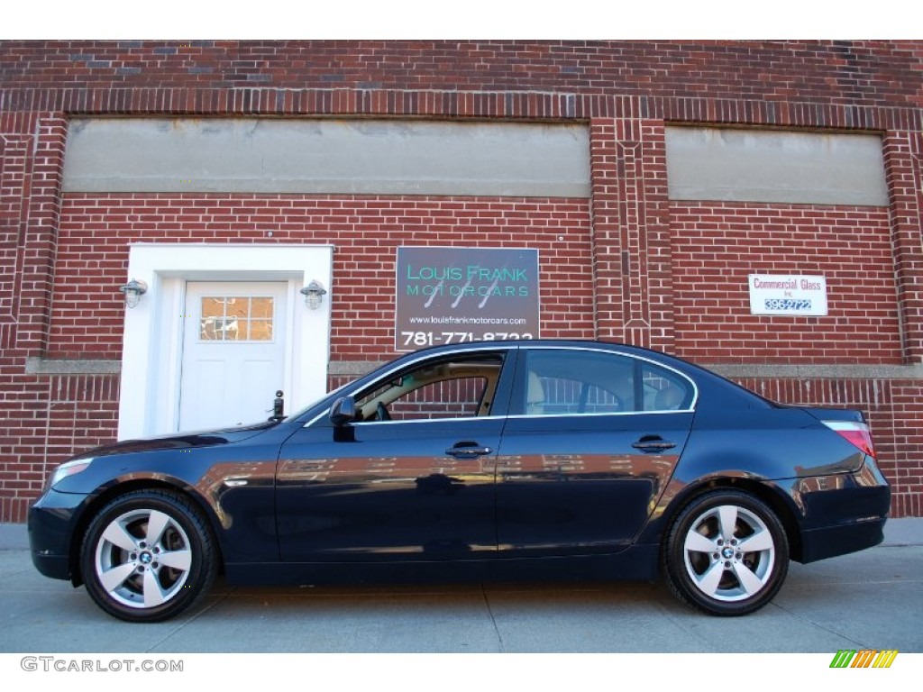 2006 5 Series 530xi Sedan - Orient Blue Metallic / Beige photo #1