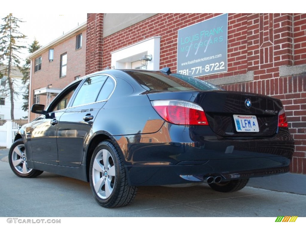 2006 5 Series 530xi Sedan - Orient Blue Metallic / Beige photo #3