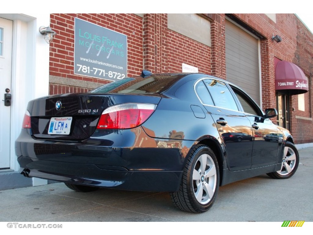 2006 5 Series 530xi Sedan - Orient Blue Metallic / Beige photo #5