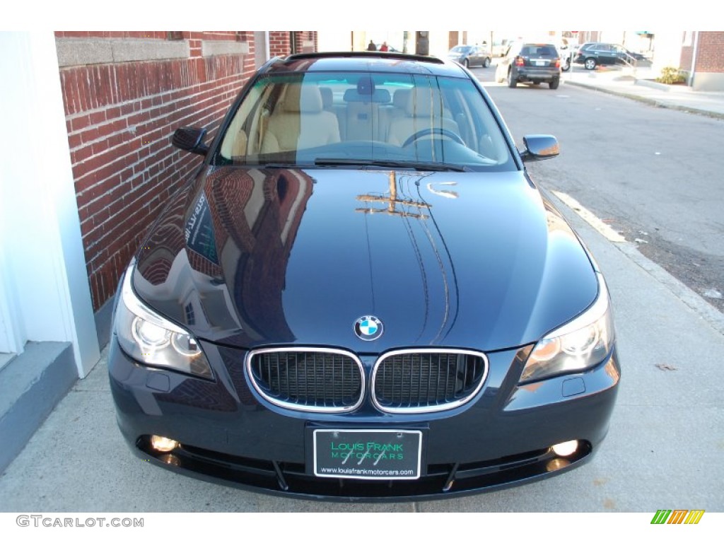 2006 5 Series 530xi Sedan - Orient Blue Metallic / Beige photo #7